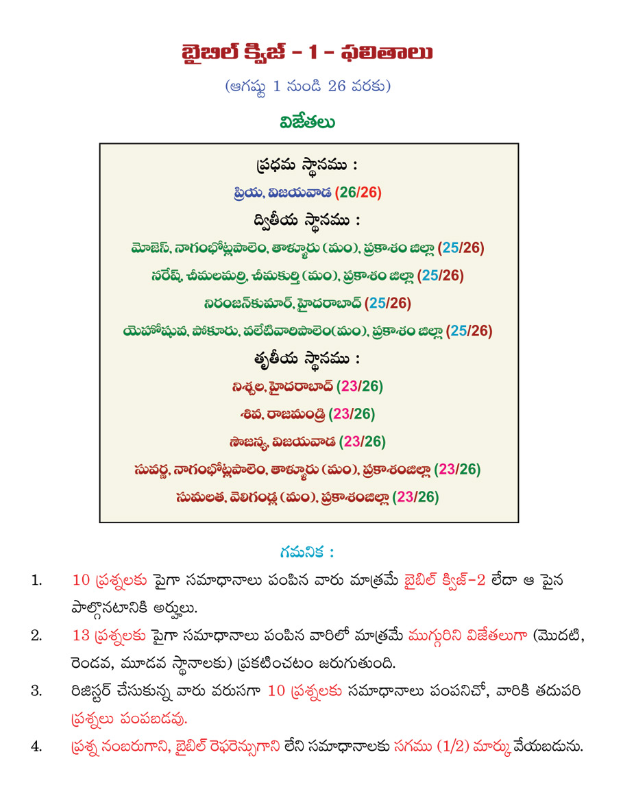 Bible Quiz -1